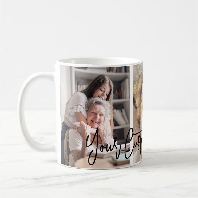 Caneca De Café Mug de Colagem de Fotografias Personalizado (Esquerda)