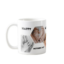Mug de colagem de fotos do primeiro dia de as mães