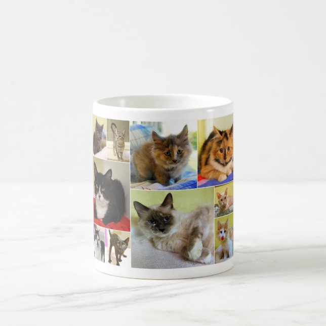 Caneca De Café Mug de Colagem de Gatos (Centro)
