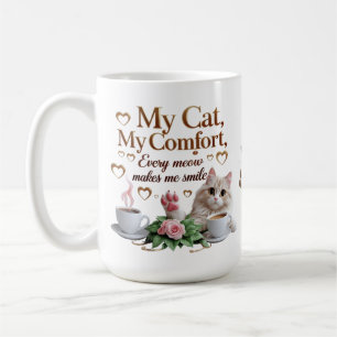 Caneca De Café Mug de conforto para gatos elegantes - presente cl