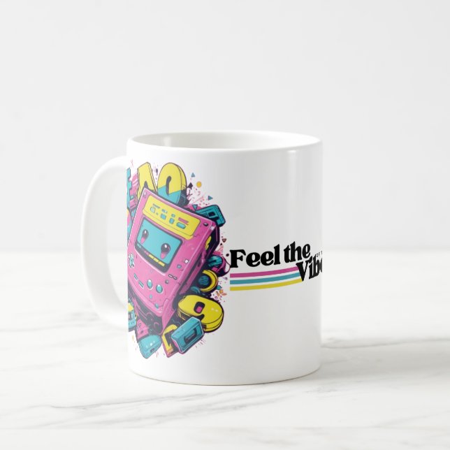 Caneca De Café Mug de console 90s Retro em Cute | Gamer Gift Vint (Frente Esquerda)