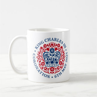 Caneca De Café Mug de coroação 2023 (Vermelho e Azul)