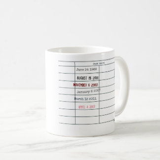 Caneca De Café Mug de Data de Vencimento da Biblioteca - Personal