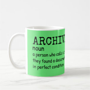 Caneca De Café Mug de Definição de Arquivista - Presente de Sobre