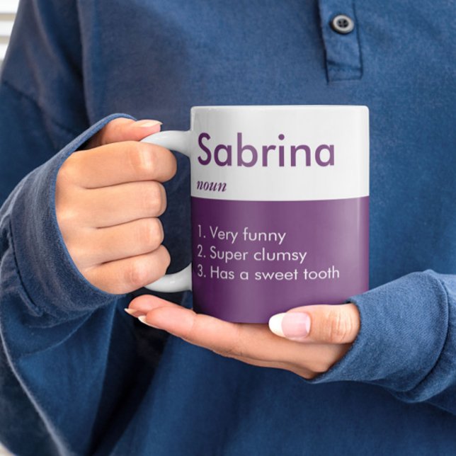 Caneca De Café Mug de Definição Personalizado | Nome Personalizad (Criador carregado)