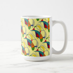 Caneca De Café Mug de design abstrato "Boomerangs em Lixo Amarelo