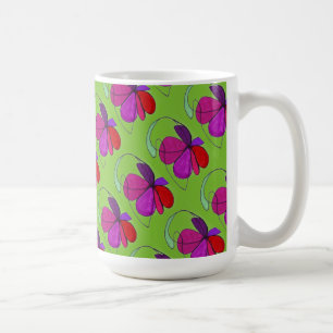 Caneca De Café Mug de design abstrato de "dança de flores em ton