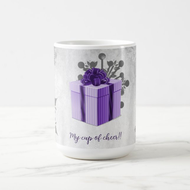Caneca De Café Mug de Feriado de Natal Roxo (Centro)
