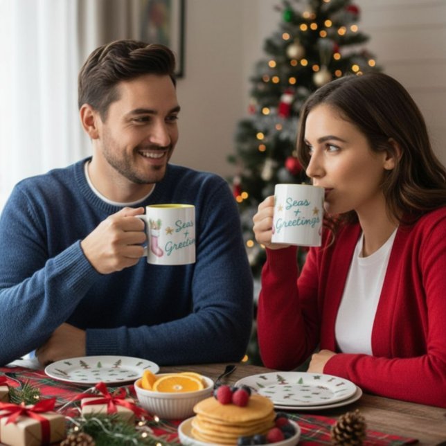 Caneca De Café Mug de Feriado Náutico Tropical (Criador carregado)