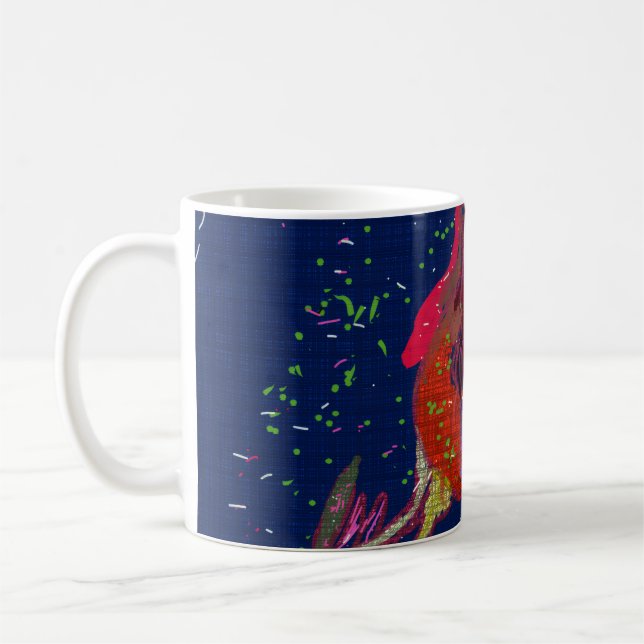 Caneca De Café Mug de Flor Colorido Brilhante (Esquerda)