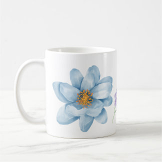 Caneca De Café Mug de Flor de Aquarela