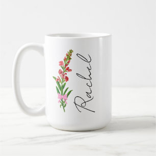 Caneca De Café Mug de Flor de Nascimento de Coquetes Personalizad