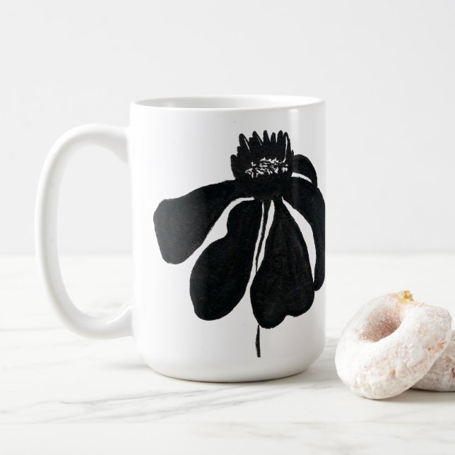 Caneca De Café Mug de Flor Moderno (Com Donut)