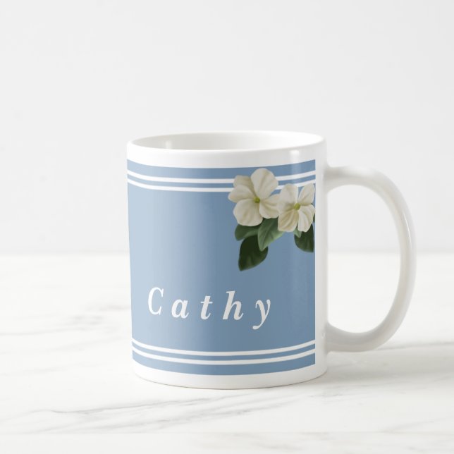 Caneca De Café Mug de Flor Personalizado (Direita)