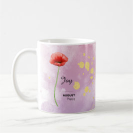 Caneca De Café Mug de Flor Personalizado de Agosto