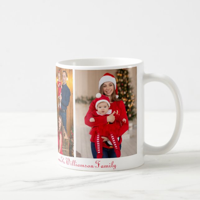 Caneca De Café Mug de Foto de Natal da Família memorável (Direita)