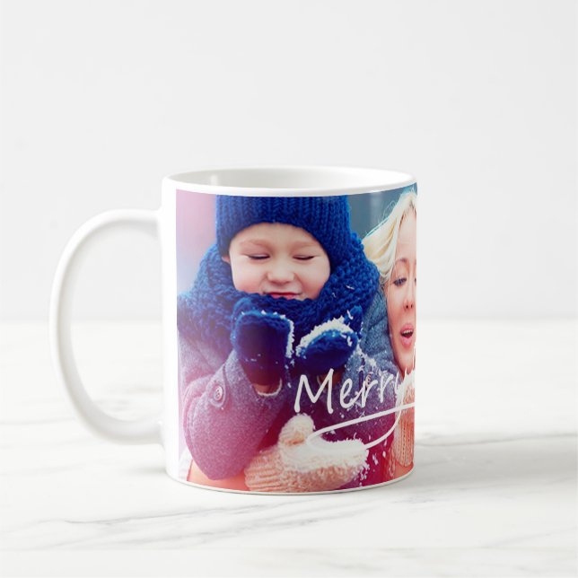 Caneca De Café Mug de Foto de Natal Personalizado (Esquerda)