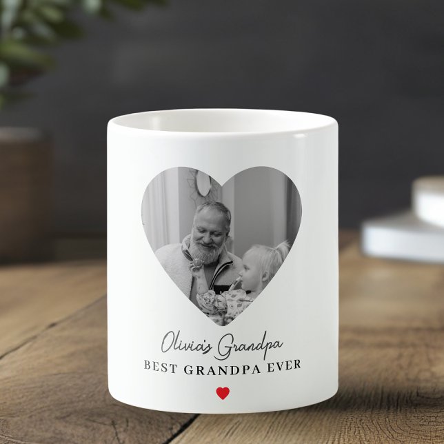 Caneca De Café Mug de Foto do Avô Personalizado | Melhor Avô Nunc (Criador carregado)