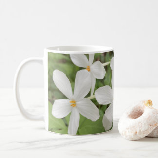 Caneca De Café Mug de Foto Floral Verde Branco