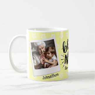 Caneca De Café Mug de Foto Personalizada Vovó Amarelo