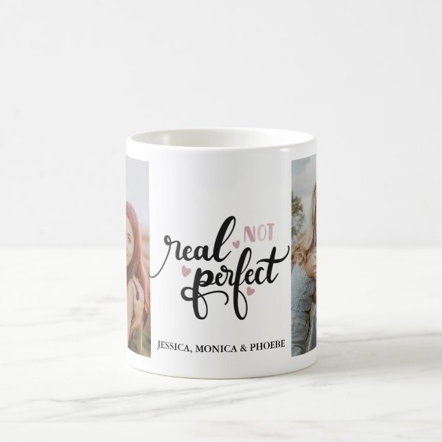 Caneca De Café Mug de foto "Real Not Perfect" (Centro)