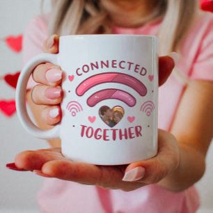 Caneca De Café Mug de Fotografia de Casal Personalizável, Conecta