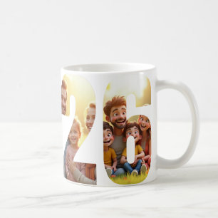 Caneca De Café Mug de Fotografia Personalizado da Família 2026