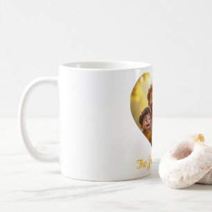 Caneca De Café Mug de Fotografias do Coração Personalizado da Fam