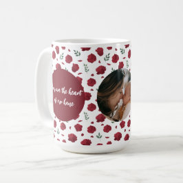 Caneca De Café Mug de Fotografias Personalizado com Flores Vermel