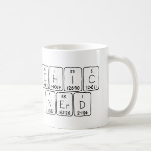 Caneca De Café Mug de frase de mesa periódica ChicNerd