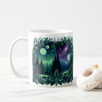 Caneca De Café Mug de Galáxia Encantada: Natureza Mística Conhece