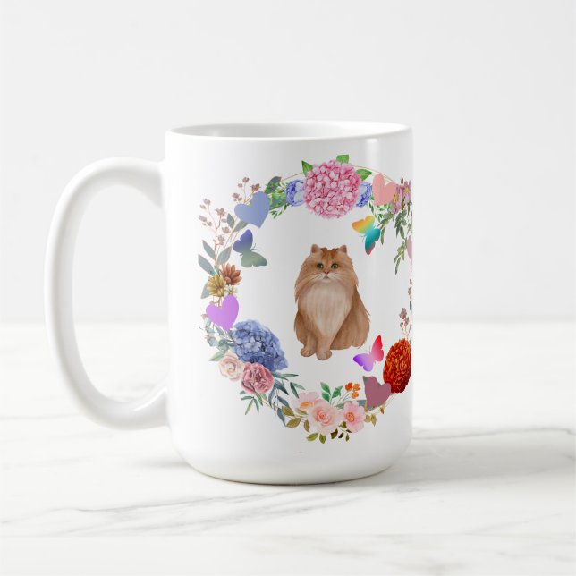 Caneca De Café Mug de Gato de Jardim Encantado (Esquerda)