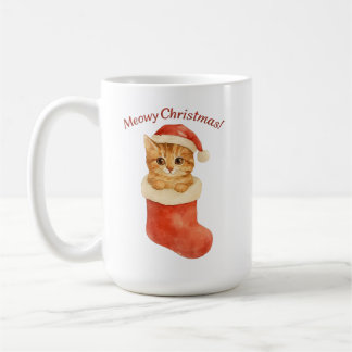 Caneca De Café Mug de Gato de Natal - Presente de Natal
