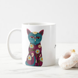 Caneca De Café Mug de gato margarida personalizável