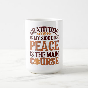 Caneca De Café Mug de Gratidão e Paz - Personalizável