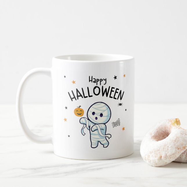 Caneca De Café Mug de Halloween Cheio (Com Donut)