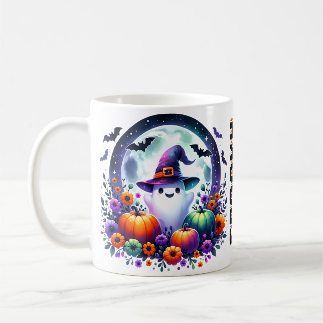 Caneca De Café Mug de Halloween com Fantasma Cute (Esquerda)