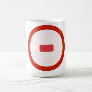 Caneca De Café Mug de Ícone de Menos Vermelho