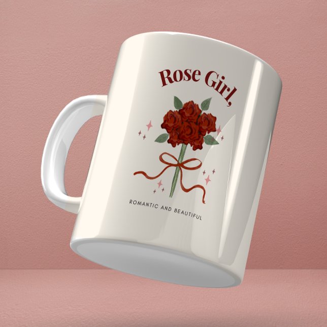 Caneca De Café Mug de Ilustração de Flor de Rosa de Aquarela (Criador carregado)