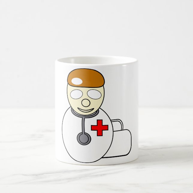 Caneca De Café Mug de Imagem de Vetor de Ícone do Médico (Centro)