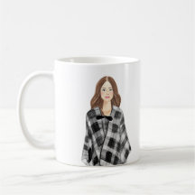 Mug de imagem personalizada de aquarela