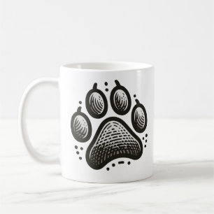 Caneca De Café Mug de Impressão de Paw Moderno - Presente de Aman