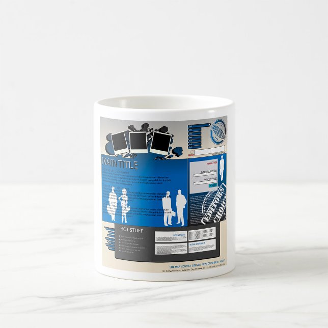 Caneca De Café Mug de Layout de Site (Criador carregado)
