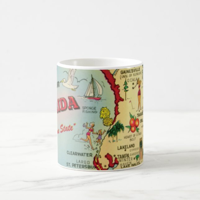 Caneca De Café Mug de Mapa Central da Flórida (Centro)
