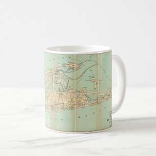 Caneca De Café Mug de mapa de Long Island em 1905