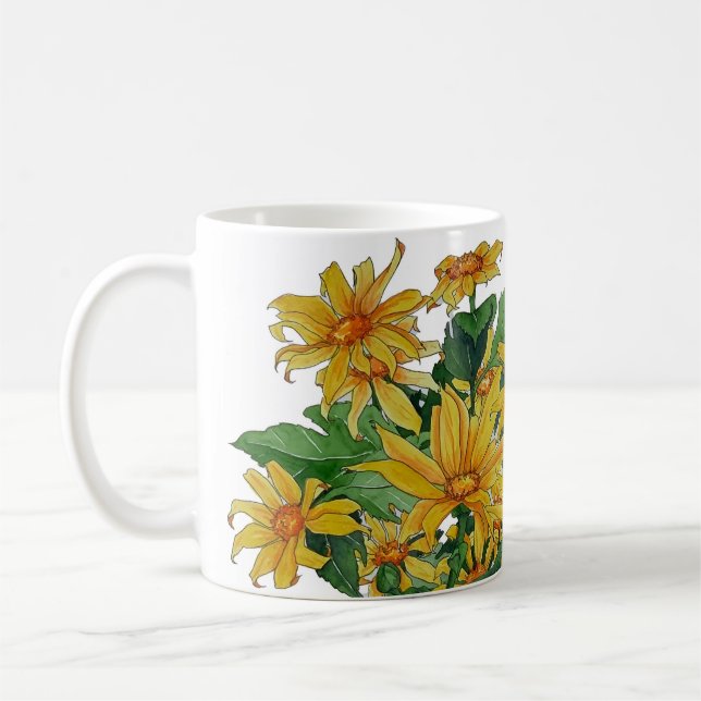 Caneca De Café Mug de margarida amarela (Esquerda)