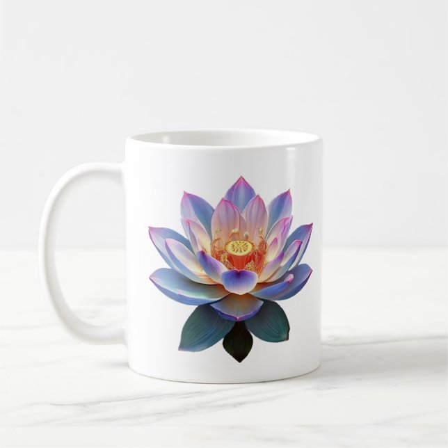Caneca De Café Mug de Meditação Lotus Blossom (Esquerda)