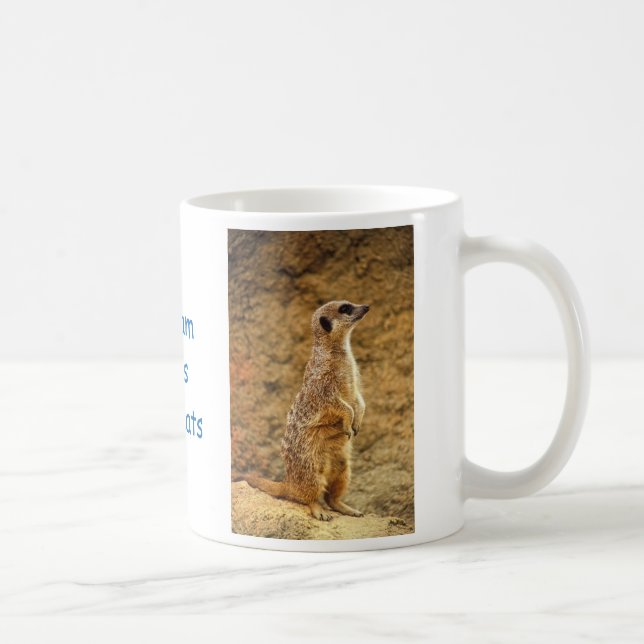 Caneca De Café Mug de Meerkat Personalizado (Direita)