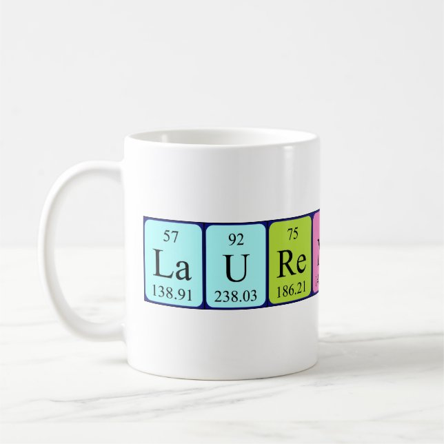 Caneca De Café Mug de mesa periódica Laurentios (Esquerda)