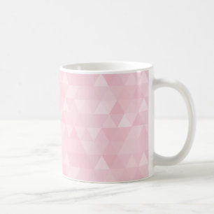 Caneca De Café Mug de mosaico do triângulo rosa Pastel